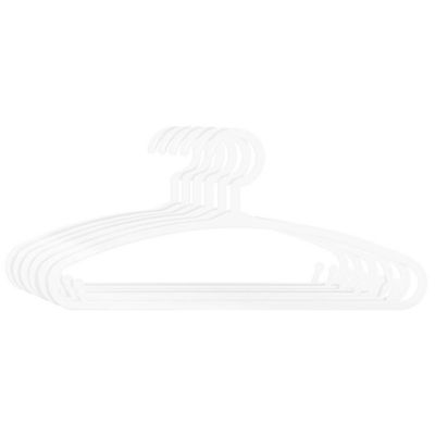 Lot de 6 cintres enfant – plastique – blanc – Atmosphera
