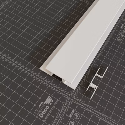 Profil Multifonction PVC Clipsable – 8 mm – Longueur 2.60 m – Blanc