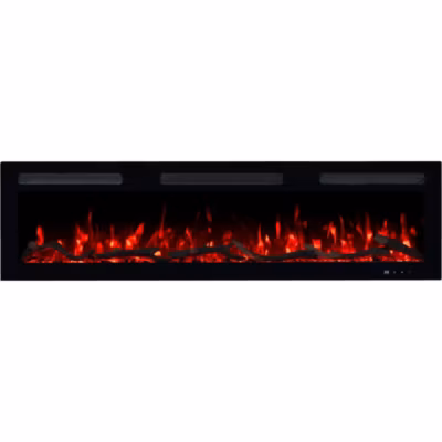 Cheminée électrique Emotion Flame Monarch 152 – murale et encastrable – 152x13x35 cm – cheminée LED avec chauffage 900/1800 W