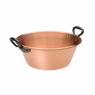 BAUMALU Bassine a confiture 26 cm cuivre 12/10eme anses fonte