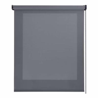 Store enrouleur screen premium en tissu technique, alu, tube renforcé 38 mm, haute qualité Gris Foncé 45×180 cm