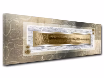 DECLINA, Tableau toile imprimée abstrait, Tableau toile deco abstrait panoramique, 150×60 cm