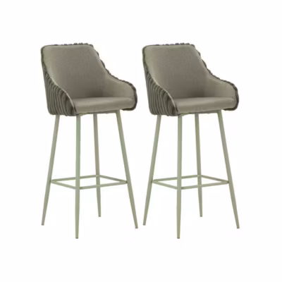 Fauteuil de bar en tissu et métal Alaska (Lot de 2)