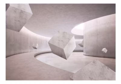 Papier peint intissé panoramique 3d et perspective art of symmetry 100×70 cm