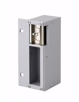 Gâche électrique pour serrure verticale en applique, réversible, 12V, compatible extérieur, gris – THIRARD