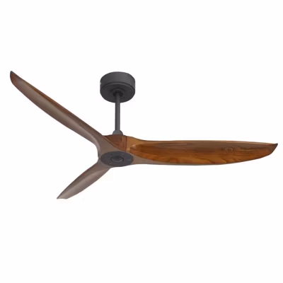 Bolt black, Ventilateur déstratificateur d&rsquo;air, pales bois sombre 132 Cm, moteur noir sans lumière .