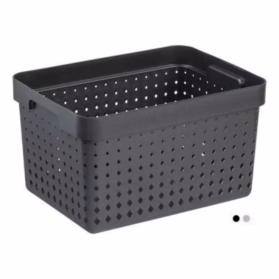 Corbeille de rangement pour bureau ou Salle de Bain L – Noir