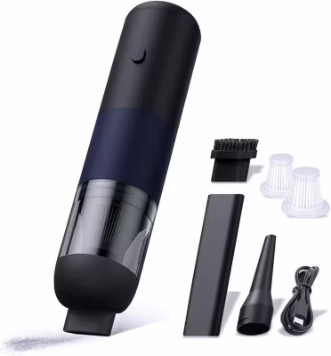 Aspirateur de table sans fil rechargeable 4000PA bleu noir
