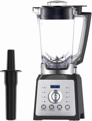 Blender Mixeur électrique Smoothie de 2L 2000W gris noir