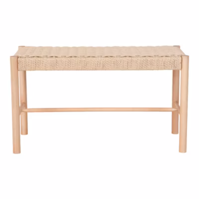 Abano – Banc en bois et corde tressée L80cm – Naturel