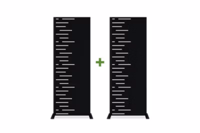 Lot de 2 panneaux décoratifs ARLBERG Noir H.160cm motifs côté gauche