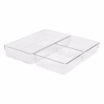 3 organisateurs en plastique – Transparent- 5five