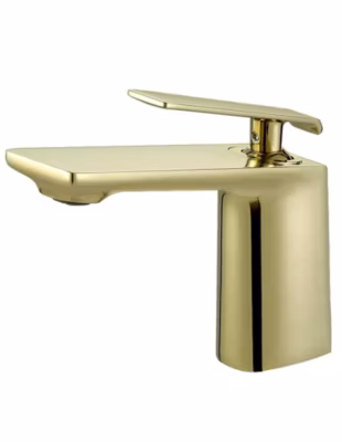 Robinet de lavabo sur plage 020 couleur or brossé collection Scamandre