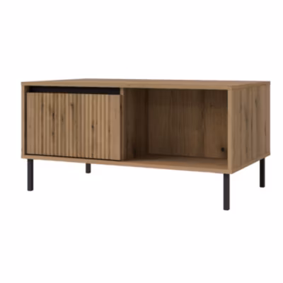 Table basse avec 2 tiroirs 100 cm chêne evoke OSAKA