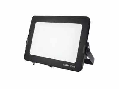 Projecteur LED 150W Noir Etanche IP65 Forte luminosité 12750 Lumens Blanc froid 6400K garage jardin terrain de sport