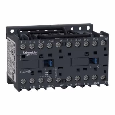 Lc2k0601p7 Schneider – Contacteur Inverseur Tripolaire – 3no – 6a – Bobine 230vca – Vis