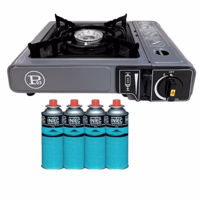 Rechaud gaz butane 2200W piezo camping INTEC