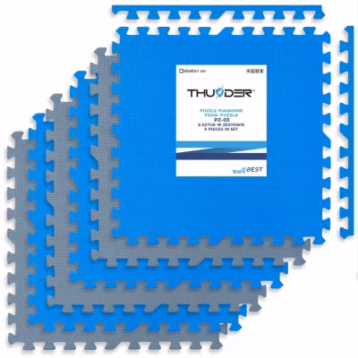 Mousse puzzle protecteurs Thunder tapis antidérapante pour enfants pour exercices 60x60cm 6  pièce.