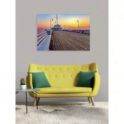 Tableau toile XXL en kit Sopot Poland 130 x 90 cm – Toile textile sans PVC