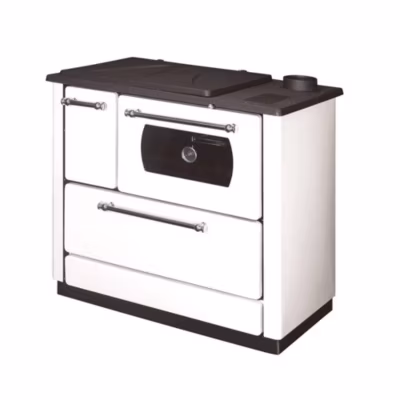 Cuisinière Bois avec Four Chauffage seul Dana Sannover 9 kW Blanc