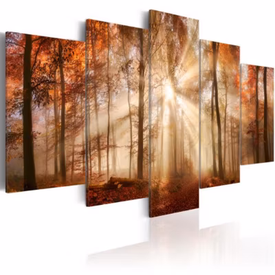 Tableau déco Forest Fog 100×50 cm
