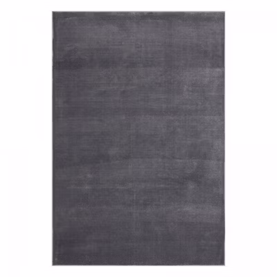 Tapis salon et chambre tissé motif uni UNYLE, anthracite