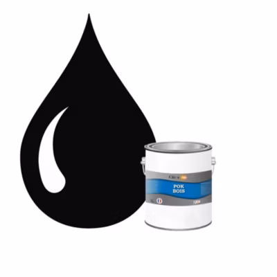 Peinture extérieure bois – Résistante aux intempéries POK BOIS – 1L – RAL 9005 – Noir Foncé – Clic & Pok