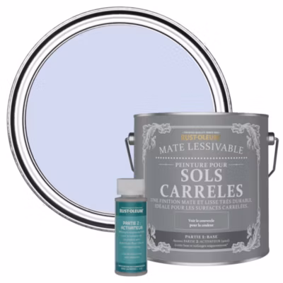 Peinture Bleue Violette Lessivable pour Sols Carrelés, Finition Mate – RUST-OLEUM – Sirène 2,5L