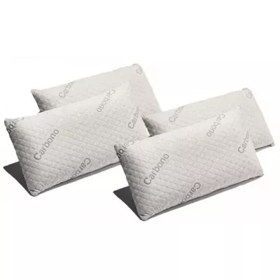 Oreiller – ECCOX – Carbone – 60x40cm – Mi-ferme – Housse amovible – Effet anti-stress