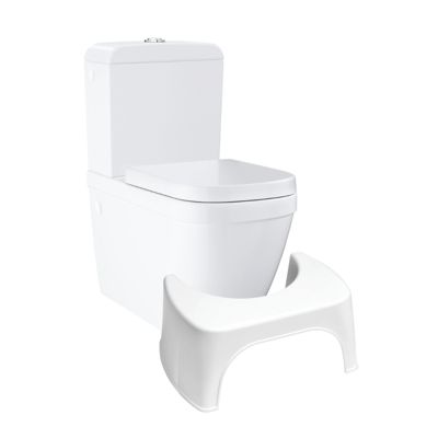 WC à poser sans bride GROHE Euro Ceramic + Tabouret physiologique Blanc