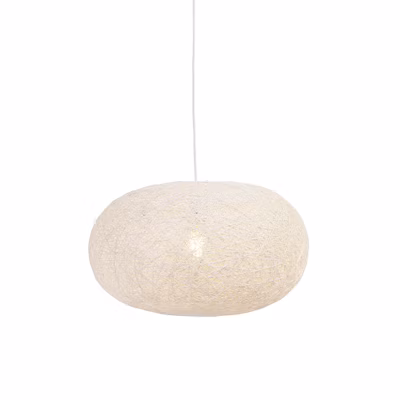 Suspension rustique blanche 50 cm – Corda Flat
