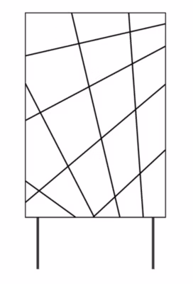 Louis Moulin Treillis à piquer Mandala pour bac anthracite – 55×100 cm – Acier époxy