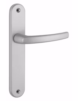 Ensemble de poignées pour porte intérieure Sultane sans trou, carré 7mm, entr&rsquo;axes 195mm, argent – THIRARD