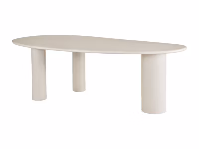 Table à manger 8 personnes en MDF – Beige – OLASKO