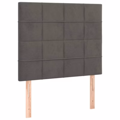 3116375 vidaXL Têtes de lit 2 pcs Gris foncé 100x5x78-88 cm Velours