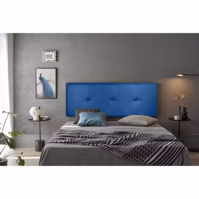 Tête de lit – ECCOX – Cala – Similicuir bleu – 170 cm – Rembourrage en mousse HR