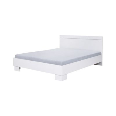 Lit COMO  2 places 160×200 cm avec sommier  Coloris blanc