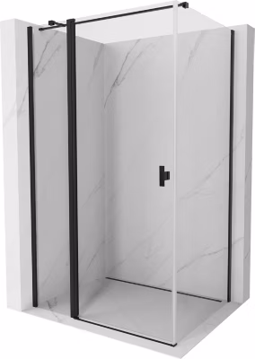 Mexen Mist T cabine de douche pivotante 85 x 110 cm, transparent, noir – 8A4T-085-110-70-00