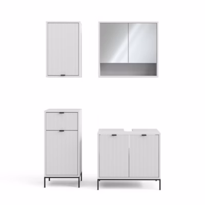 Vicco Ensemble de meubles de salle de bain Blanc 4 pièces