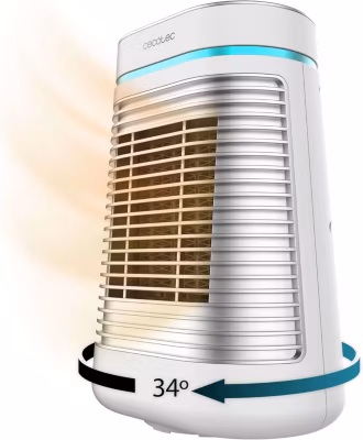 Chauffage céramique tour blanc 1500 W écran LED
