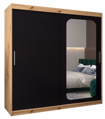 Armoire Promo T2 a portes coulissantes H. 200 x L. 200 x P. 62 2 portes