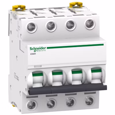 A9f84402 Schneider Ic60h Disjoncteur Tétrapolaire Schneider 2a – 4p – Courbe C – 70ka – à Vis