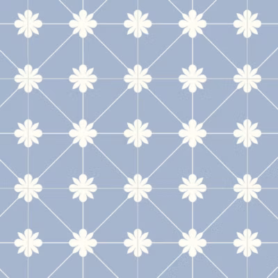 Sol Vinyle Textile Aspect carreaux Azur – Rouleau de 4m x 11m