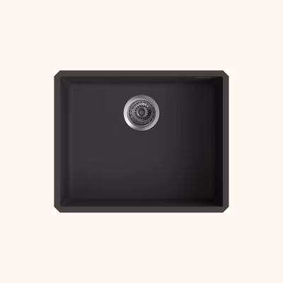 Évier sous-plan granit full noir SIENNA 1 bac 536×436