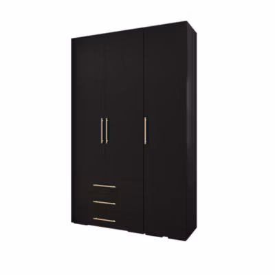 Garde-robe Inova 3 porte battante 236,7/150/47 3 Portes (noir)