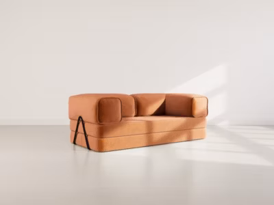 Poppy – canapé 3 places convertible en velours côtelé – Lisa Design