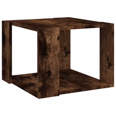 Table basse Chêne fumé 40x40x30 cm Bois d&rsquo;ingénierie vidaXL