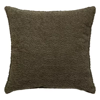 Coussin bouclette Soana vert kaki 45x45cm – Atmosphera