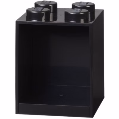 Etagère en forme de brique Lego carrée 4 tenons – Noir