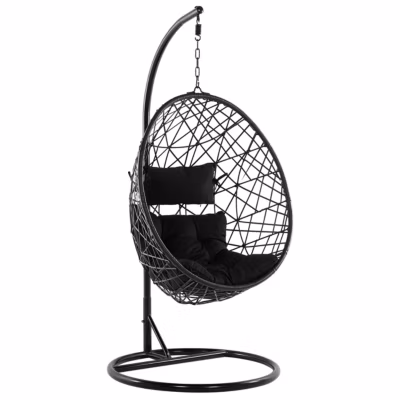 Fauteuil suspendu avec support ALATRI Polyrotin Noir